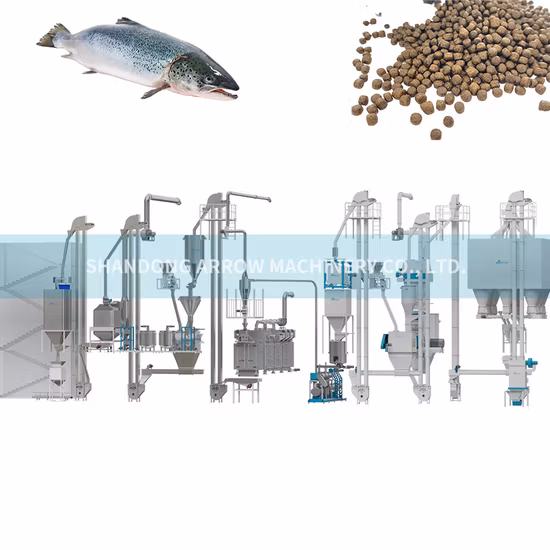 Full Automatic Sinking Floating Fish Feed Machine Complete Fish Feed Production Line