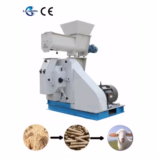 1-2 Ton/H Livestock Feed Pellet Making Machine Animal Poultry Cattle Chicken Fish Feed Pellet Production Line Price for Sale
